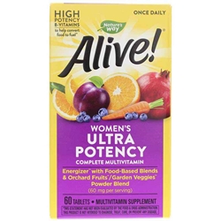 Natures Way Alive! Womens Ultra Potency Complete Multivitamin, 60 Tablets Natures way Alive womens ultra multivitamins