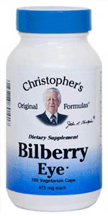 Dr. Christophers BILBERRY EYE FORMULA, 100 capsules Dr Christophers herbs for eye problems,herbs for night blindness,Dr Christophers Bilberry Eye Support