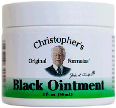 Dr. Christophers BLACK OINTMENT, 2 oz. Dr Christophers Black Drawing Ointment,Black Ointment,herbal ointment for skin cancer,ointment for moles