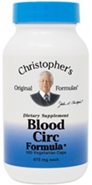Dr. Christophers BLOOD CIRC FORMULA (Blood Circulation), 100 capsules Dr Christophers Blood Circulation Formula,herbs for blood pressure,herbs for low blood pressure,herbs to regulate blood pressure