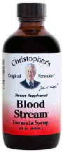 Dr. Christophers BLOOD STREAM FORMULA SYRUP, 4 oz. Dr Christophers Blood Stream formula syrup,liquid herbal blood detox,herbs to detox blood