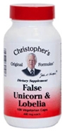 False Unicorn & Lobelia Formula, 100 capsules Dr Christophers False Unicorn and Lobelia