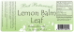 Lemon Balm Leaf Extract, 1 oz - 126-049