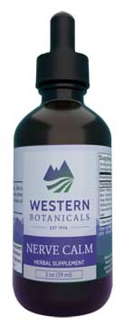 Nerve Calm Extract, 2 oz.  Western Botanicals Nerve Calm Extract,herbs for nerves,calming herbs,herbs for stress