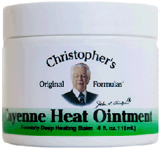 Dr. Christophers CAYENNE HEAT OINTMENT, 4 oz. Dr Christophers Cayenne Heat Ointment,ointment for sore muscles,herbs for achey muscles