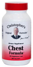 Dr. Christophers CHEST FORMULA, 100 capsules Dr Christophers Chest Formula,herbs for flu,herbs for colds