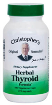 Dr. Christophers HERBAL THYROID FORMULA, 100 capsules Dr.= Christophers Herbal Thyroid formula,herbs for thyroid function