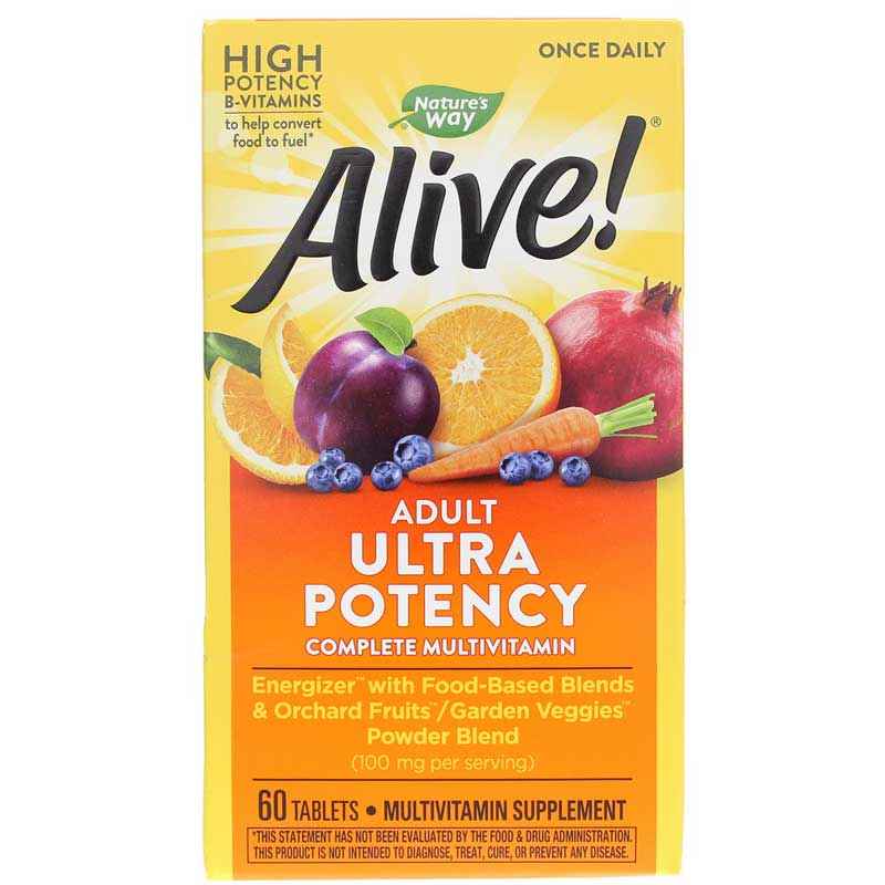 Natures Way Alive! Adult Ultra Potency Complete Multivitamin, 60 Tablets 