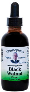 Dr. Christophers BLACK WALNUT HULL EXTRACT, 2 oz. Dr. Christophers Black Walnut Hulls extract,herbs for Athletes Foot,herbs for fungus