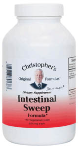 Dr. Christophers INTESTINAL SWEEP FORMULA, 180 capsules Dr Christophers Intestinal Sweep,herbs for Candida,herbs for Parasites,herbs to heal leaky gut syndrome