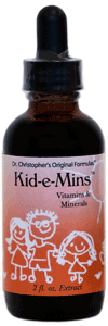 Dr. Christophers KID-E-MINS, 2 oz. Dr Christophers Kid-e-Mins,herbs for children,natural liquid vitamins for children
