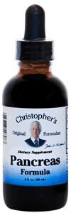 Dr. Christophers PANCREAS FORMULA EXTRACT, 2 oz. Dr Christophers Pancreas Formula,herbs for hypoglycemia,herbs for diabetes