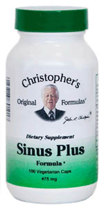 Dr. Christophers SINUS PLUS FORMULA, 100 capsules Dr Christophers Sinus Plus Formula,herbs for sinus congestion,herbs for hayfever