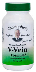 Dr. Christophers V-VEIN FORMULA, 100 capsules herbs for Varicose Veins,Dr Christophers V-Vein Formula,natural remedies for varicose veins