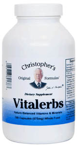 Dr. Christophers VITALERBS, 180 capsules Dr Christophers Vitalerbs,herbal liquid vitamins,whole food vitamins